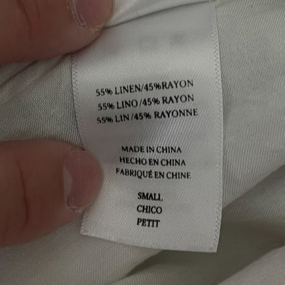 Rails Floral Print Drawstring Tie Linen Dress, Size S - Picture 4 of 6